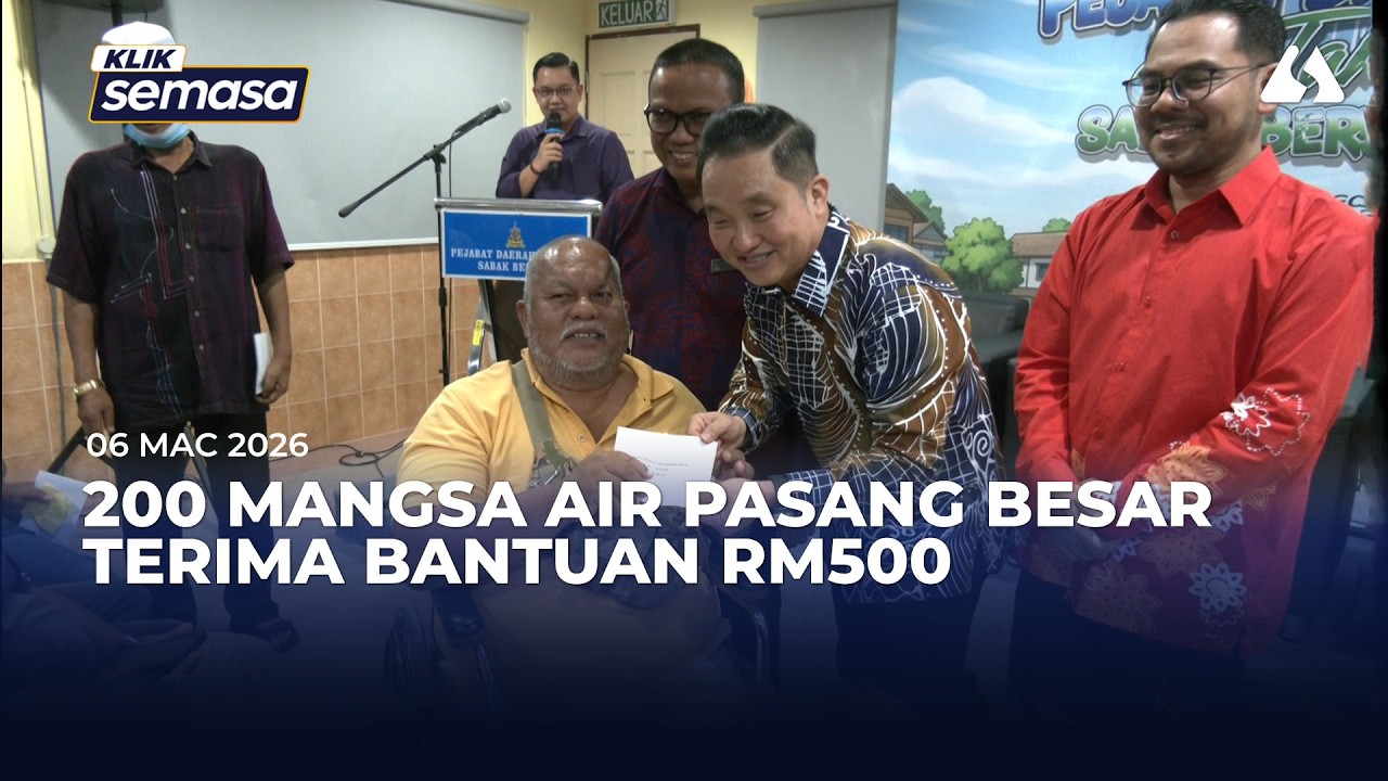 Fenomena air pasang besar, 200 keluarga terjejas terima bantuan RM500