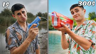 CHEAP VS EXPENSIVE WATER GUN | $1 VS $300!