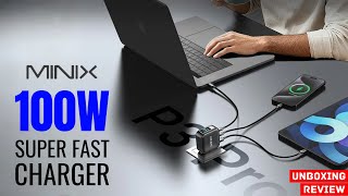 Ultra Fast 100W Charger | 3-Port LED GaN Wall Charger | MINIX P3 Pro | UNBOXING REVIEW