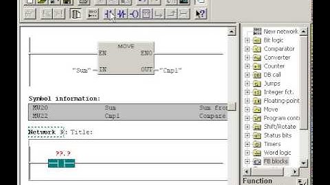 Simatic Step 7 - How to create symbols and use compare function