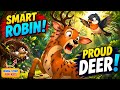 Small Bird Big Revenge! Proud Deer Gets A Lesson | English Moral Story