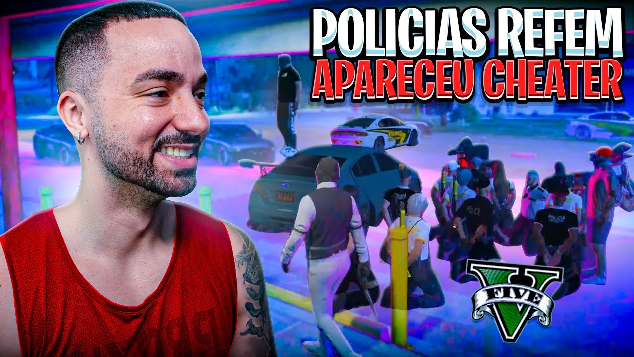 FIZEMOS + DE 10 POLICIAS REFÉNS E VEIO CHEATER ! | GTA RP