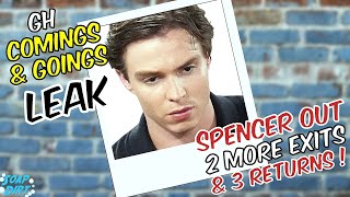 General Hospital Comings and Goings LEAK: Spencer Out, 2 More Exits & 3 Returns #gh #generalhospital