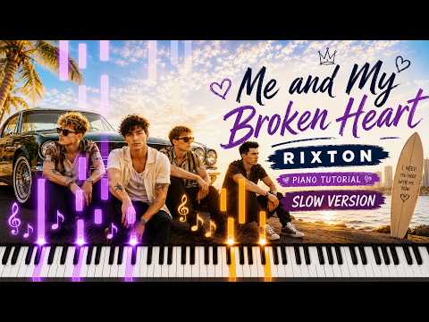 Rixton Me And My Broken Heart Easy Piano Tutorial (SLOW)