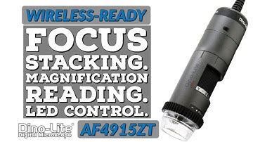 Dino-Lite AF4915ZT Wireless-Ready Microscope with EDOF Focus Stacking, AMR & FLC