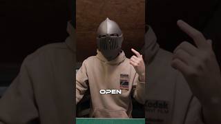 A Knight Helmet With A Visor That Opens!