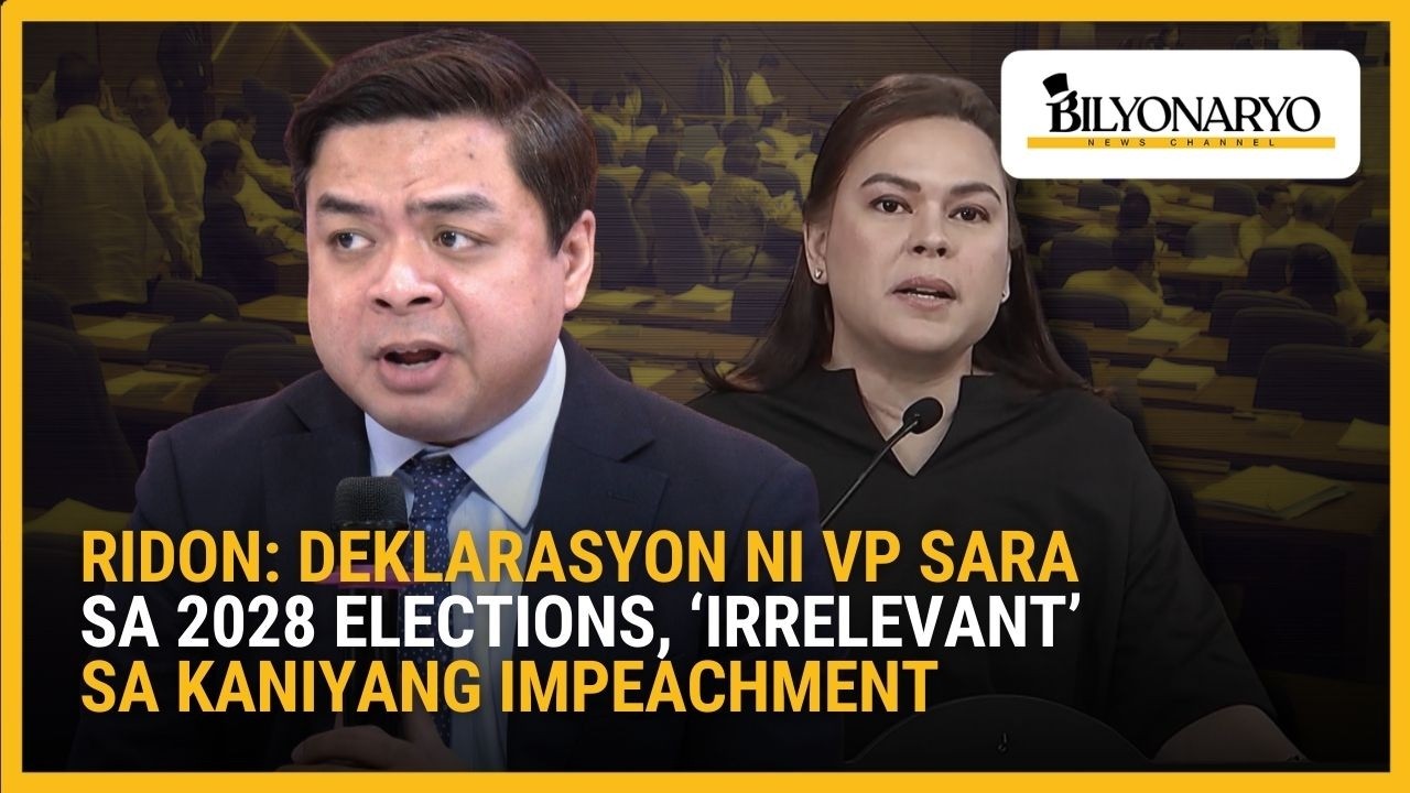 Rep. Terry Ridon: Deklarasyon ni VP Sara sa 2028 elections, ‘irrelevant’ sa kaniyang impeachment