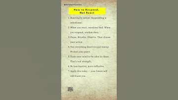 How to Respond, Not React – A Stoic Secret That Builds Real Power