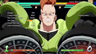 DBFZ - Android 16 damage comparison in the corner
