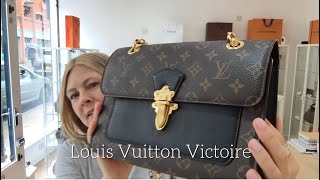 Louis Vuitton Black Taurillon Monogram Canvas Victoire Chain Bag