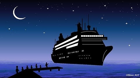 How to draw a ship on ocean | ms paint drawing | computer painting | paint in computer | #mspaint