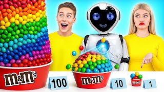 100 Katmanlar Gida Mücadelesi ile Robot | Harika Mutfak Tarifleri Multi DO Challenge