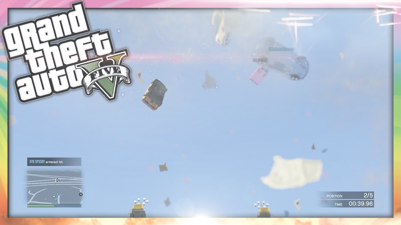 GTA 5 Funny Moments - Super Jump Race With The Crew! (GTA Online Funny Moments)