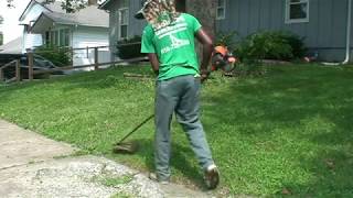 Details Trimming out a Lawn using my Echo SRM266 Trimmer P News