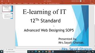 SOP5 #Advanced Web Designing Practical