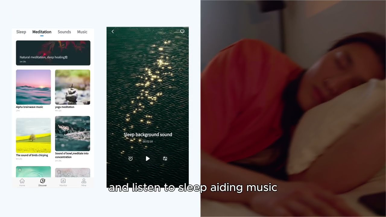 Sleep aid app, tracking sleep and the talking in sleep