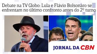 Debate on TV Globo: Lula and Flávio Bolsonaro face off in the final showdown before the runoff el...