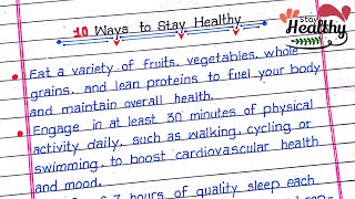 10 Simple Ways To Stay Healthy And Fit Every Day