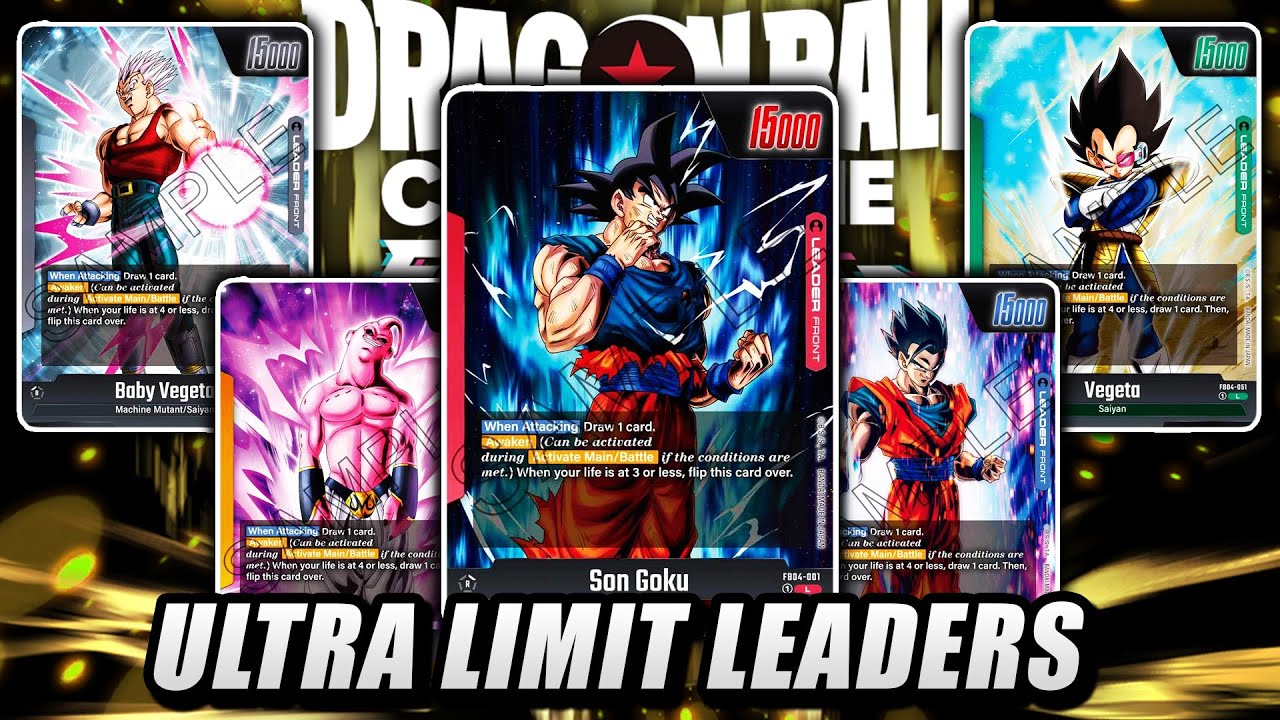 dragon ball super card game leader cards SET 4 ULTRA LIMIT Revealed Premium Card Collection 01 -Leaders-