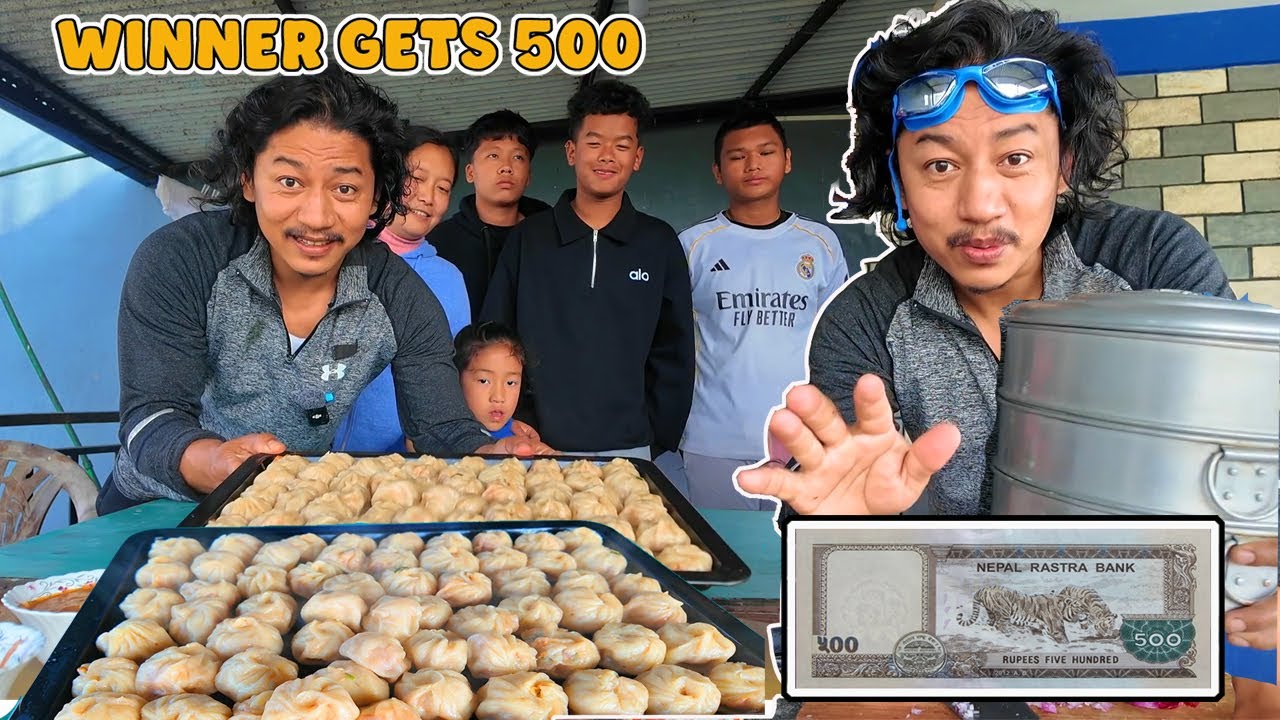 100 MOMO Flip the bottle challenge | winner gets 500rupee