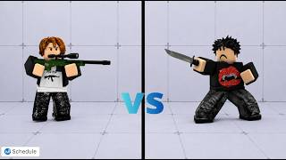 Pro Knife Player vs Pro Sniper Player in Roblox Rivals