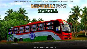 Republic Day Special Livery Released | Download now | Volvo B11R Sleeper Shell bus mod for bussid |