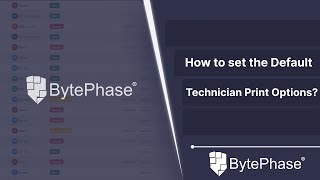 Default Technician Print Option in BytePhase CRM |  Worldwide Repair shop management software