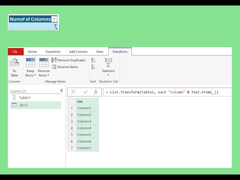 11. Dynamic Column Selection in Power Query - YouTube