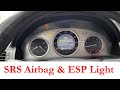 20082011 mercedes benz c300 c250 esp light on srs light on how to get rid of these lights