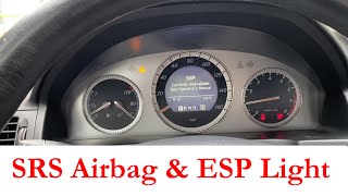 2008-2011 Mercedes Benz C300 C250 ESP Light On SRS Light On How to Get Rid of these lights.