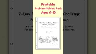 7-Day Problem-Solving Challenge - Printable Activity Pack for Critical Thinking (Ages 6–10)