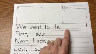 First, next, last writing