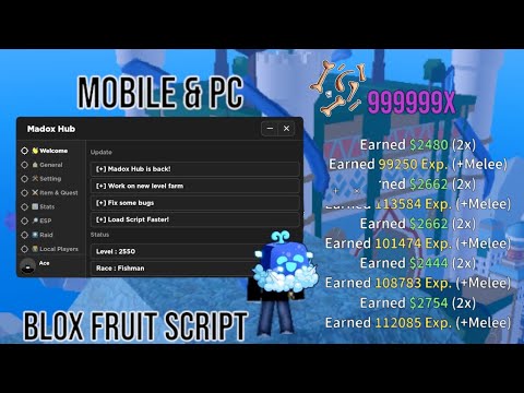 MTriet Hub Blox Fruits Script  Op Pastebin Cheat - Autofarm