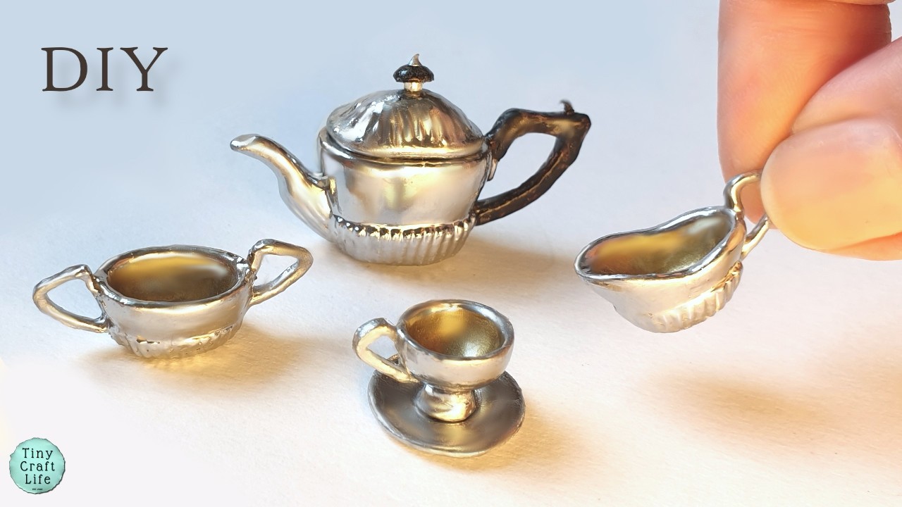 Wire Tea Set Project From SCRATCH Miniature TEA SET DIY - YouTube