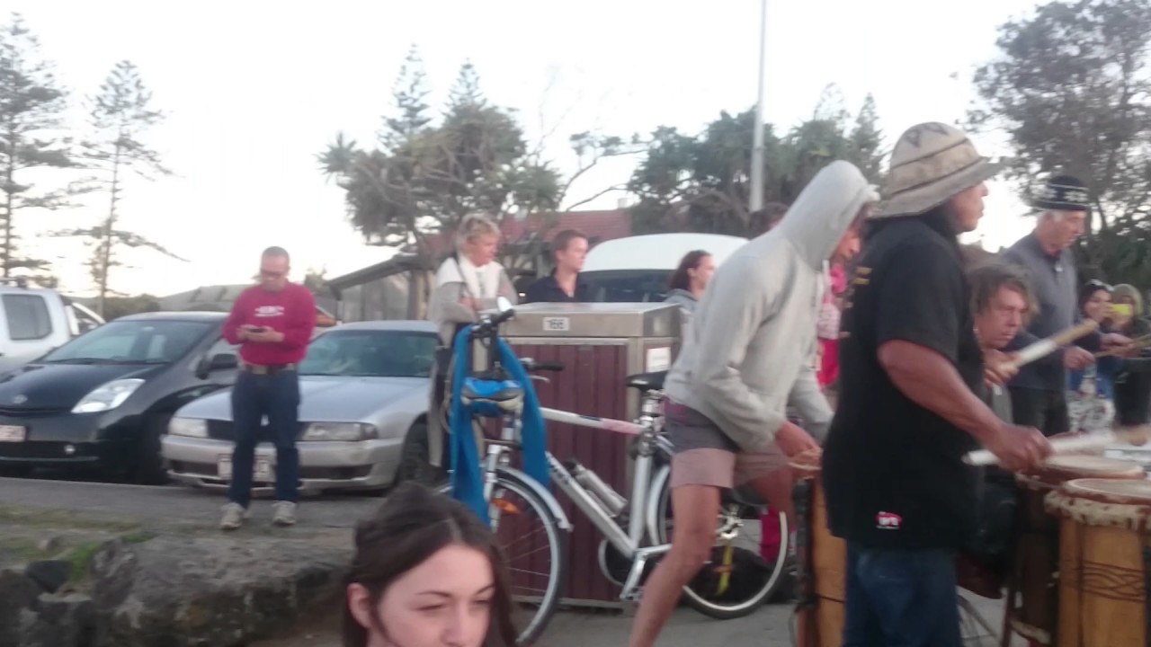 Drum Circle in Byron Bay, Australia