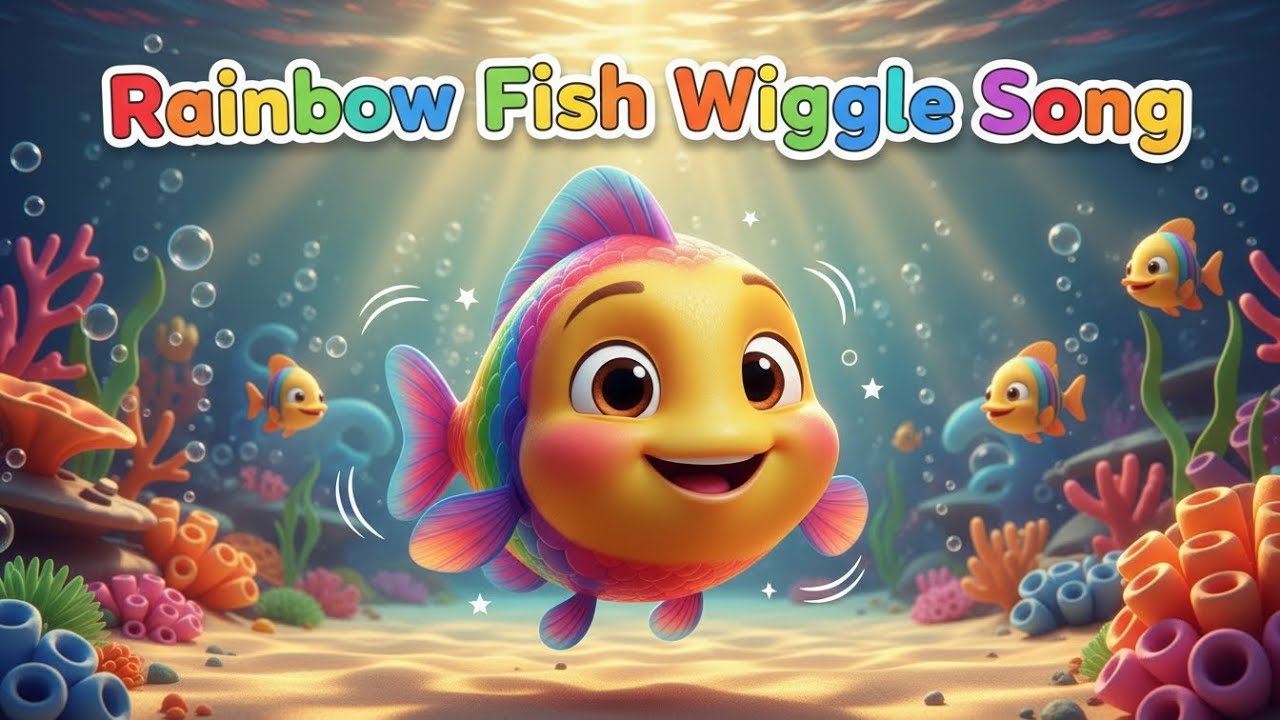 Rainbow Fish Wiggle Song – Nursery Rhyme, Toddler Learning, Movement Fun, and Underwater Adventure