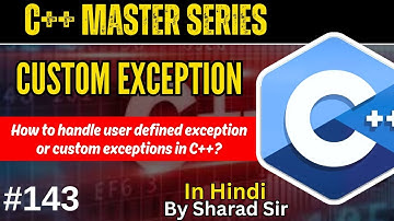 #143 Custom Exception in C++ | How to handle user defined exception/ Custom exception? Tpoint Tech