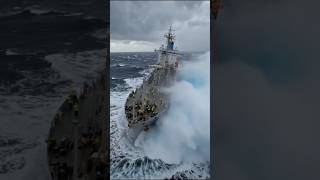 Ship vs massive waves #shorts #seastorm /#atlantic #sea #ocean