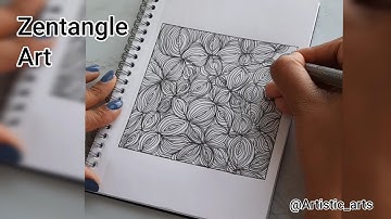 Zentangle art #flowers #youtube #trending #youtuber #drawingtutorial #viral #drawing #mandala #art