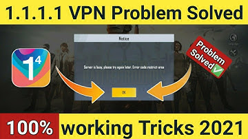 ®1.1.1.1 VPN Not Working Fix The Problem IN Pubg Mobile / 1.1.1.1 Vpn Pubg / #LuckyRB