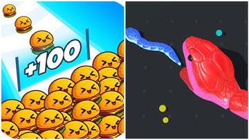 Food Run vs Snake Clash.io - (All Levels, New Update), ASMR Game