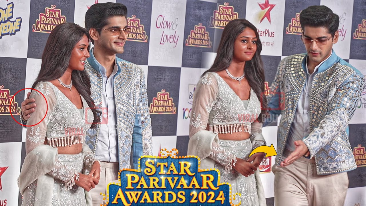 Aditi Tripathi with Akshit Sukhija arrives at Star Parivaar Awards 2024 | Dil ko Tumse Pyaar Hua