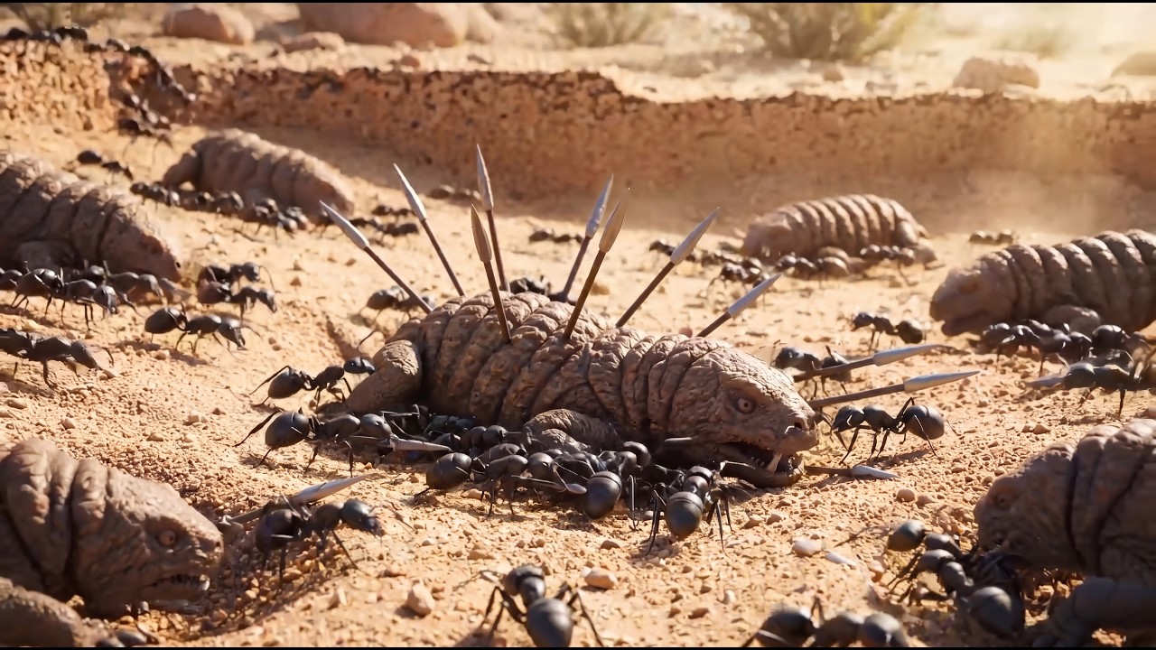 Black Ants vs Desert Monsters 🐜🔥 | The Ultimate Survival Battle