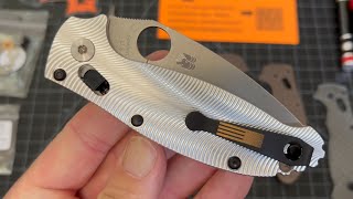Skiff Bearings On A Spyderco Manix 2 Lightweight?? New Original Goat Milled Aluminum scales #short 