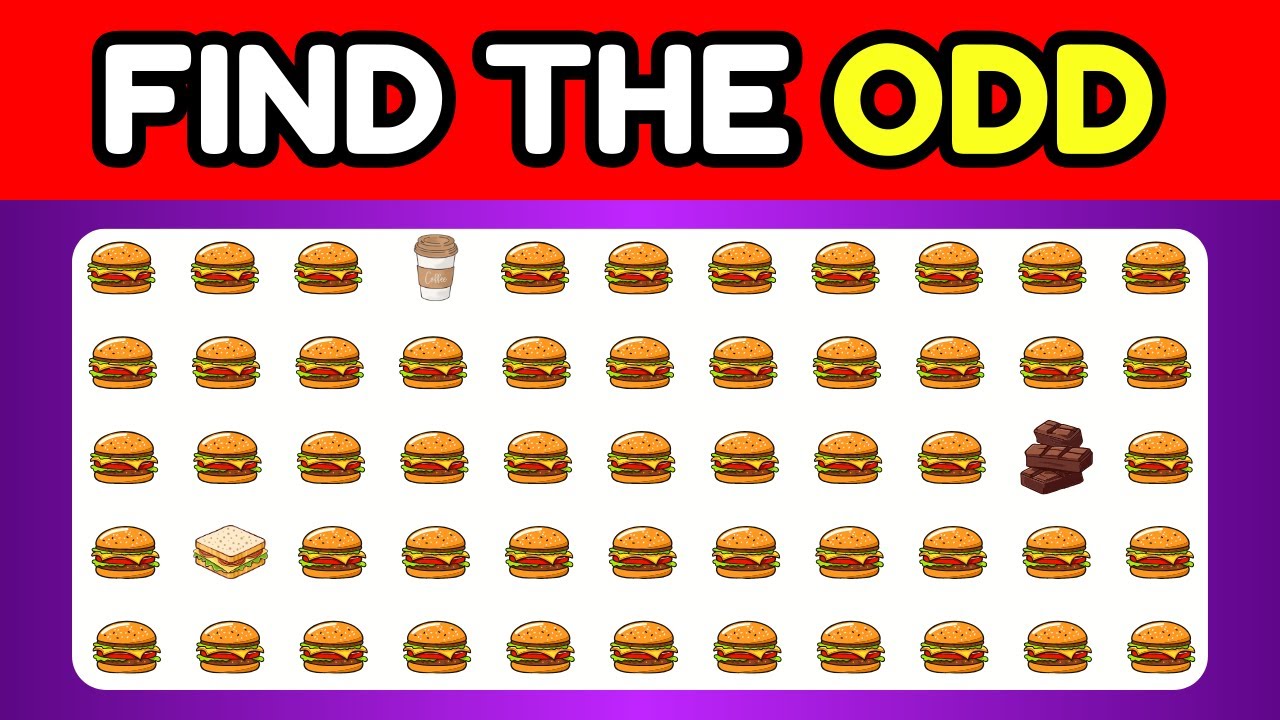 Найдите лишнее | Викторина с эмодзи | Легкий, Средний, Сложный, Невозможный