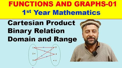 CARTESIAN PRODUCT AND BINARY RELATION || Domain and Range || Function 01 || in HINDI/URDU