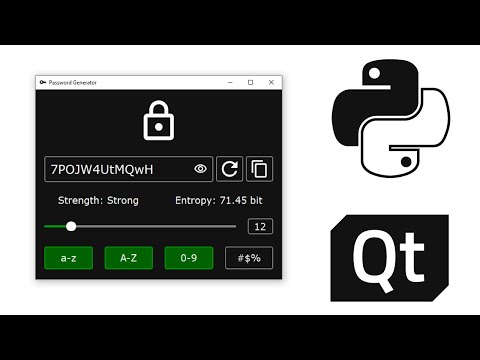 Видео: GUI Генератор паролей на Python