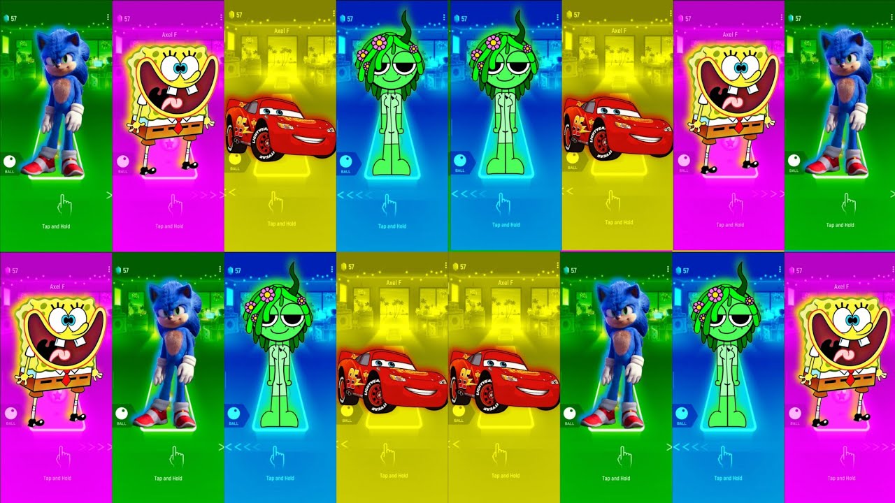 All Characters Mega-Mix: Sonic 🆚 Sprunki 🆚 SpongeBob 🆚 McQueen 🪩 Tiles Hop Edm Rush 