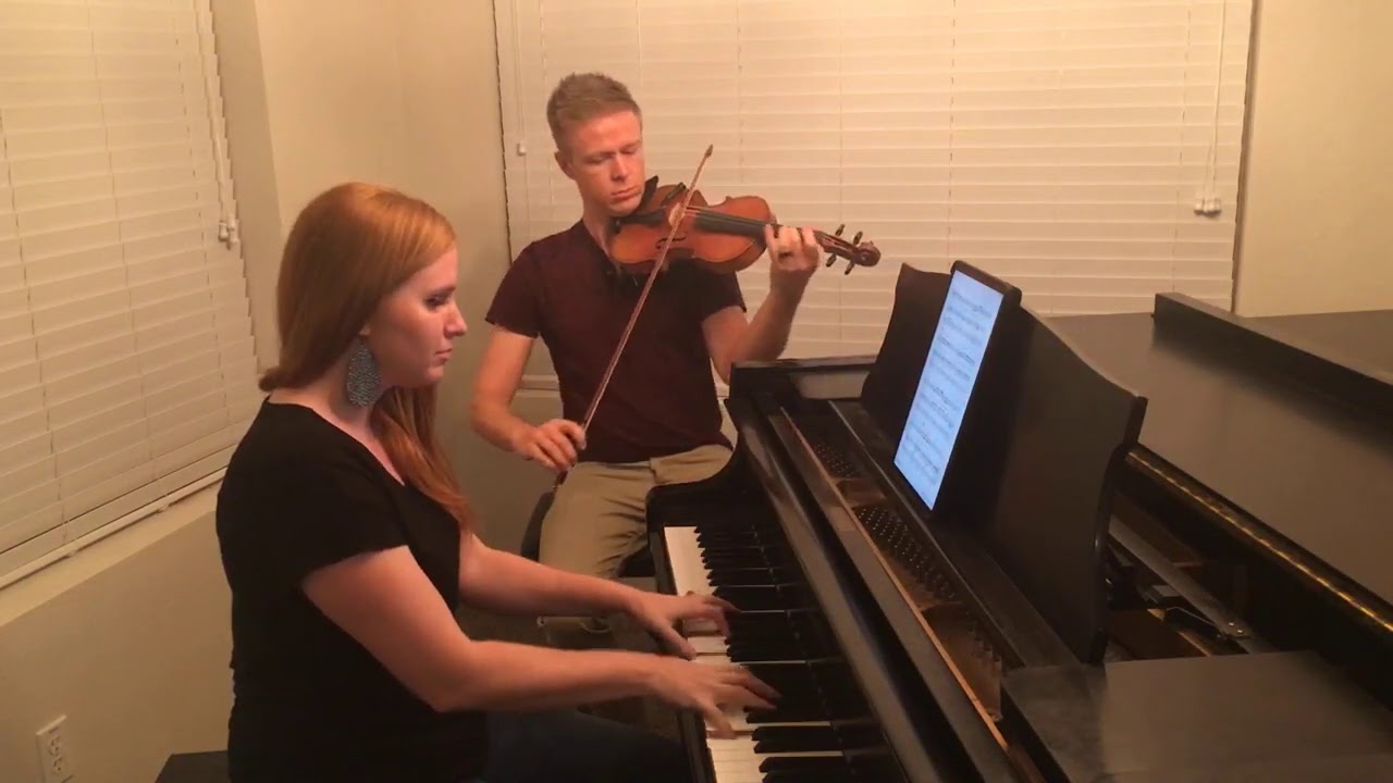 One Day (When We All Get To Heaven) Matt Redman piano & violin cover by Arianna and  Billy Fourt
