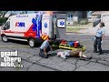 GTA 5 Paramedic Mod New Ford Transit Ambulance With Working Stretcher - American Medical Response